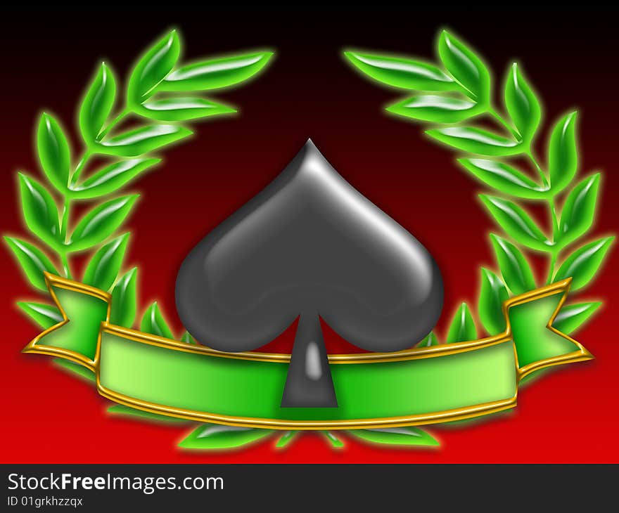 Poker banner spades