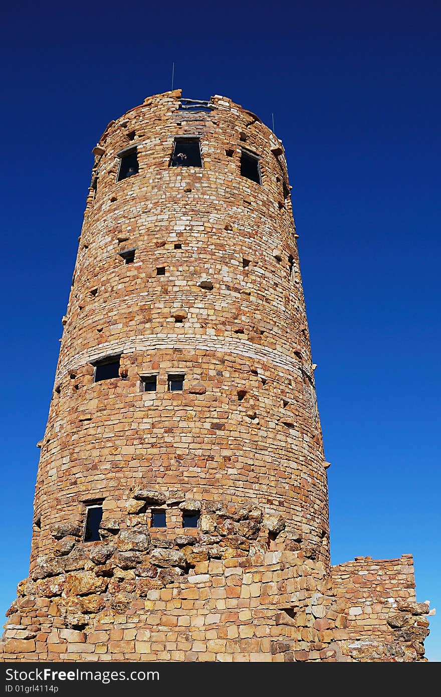 Desert view watchtower in grand canyon eastern part