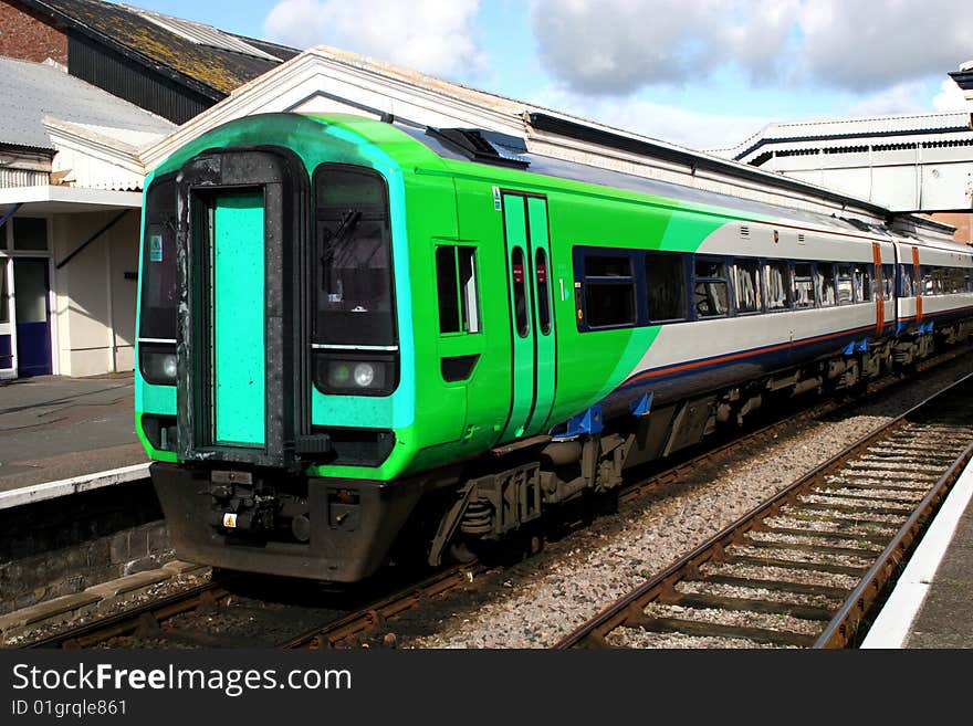 Train standing at station platform