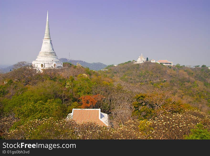 Old pagoda and the palace on the mountain, Petchaburi, Thailand. Old pagoda and the palace on the mountain, Petchaburi, Thailand.