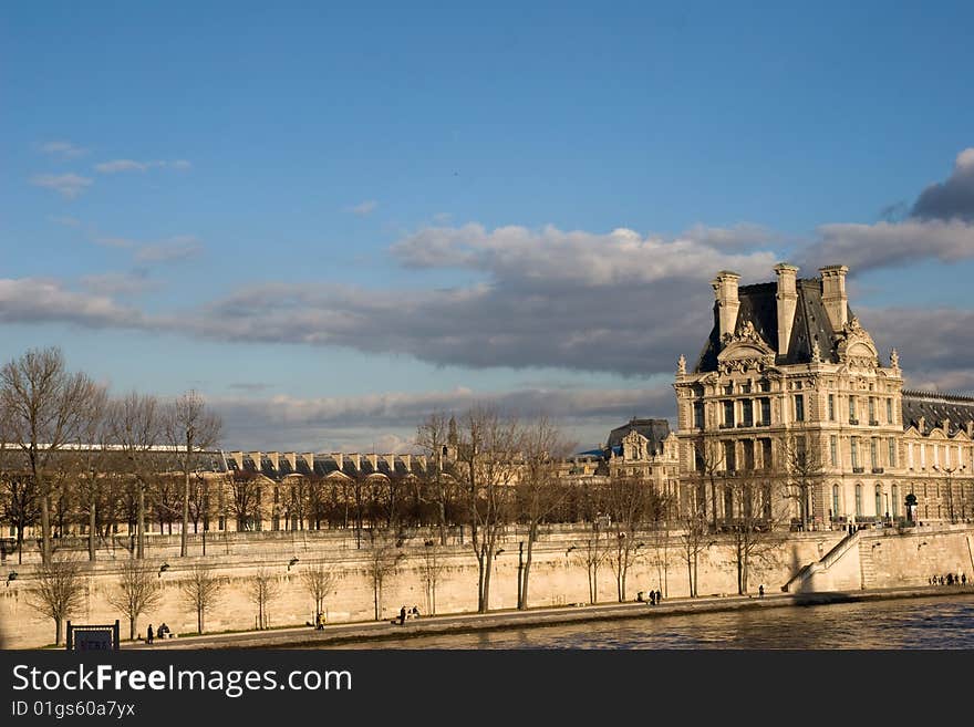 Paris landscape from the bus city tour. Paris landscape from the bus city tour