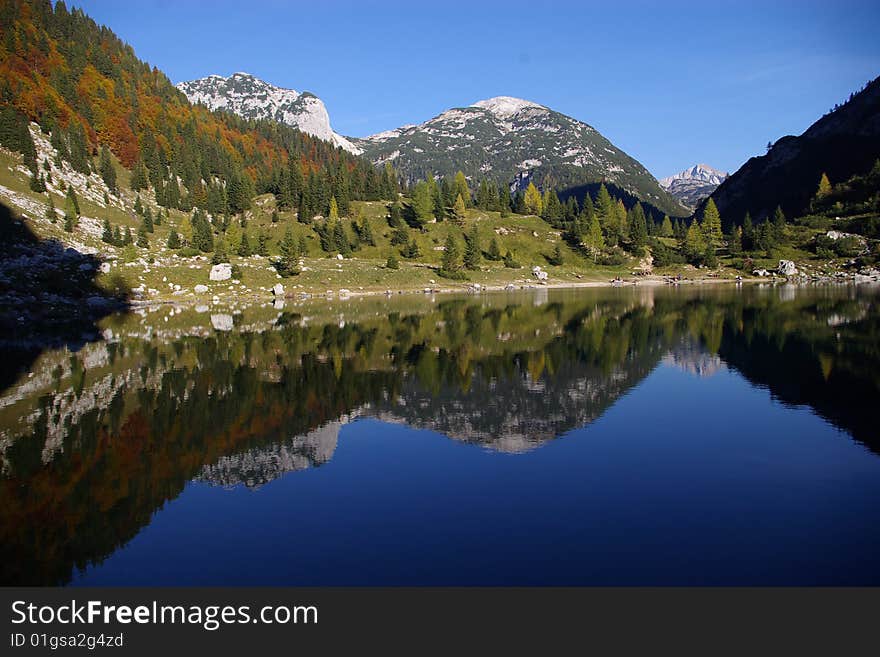 Krn lake - lake in the mountains