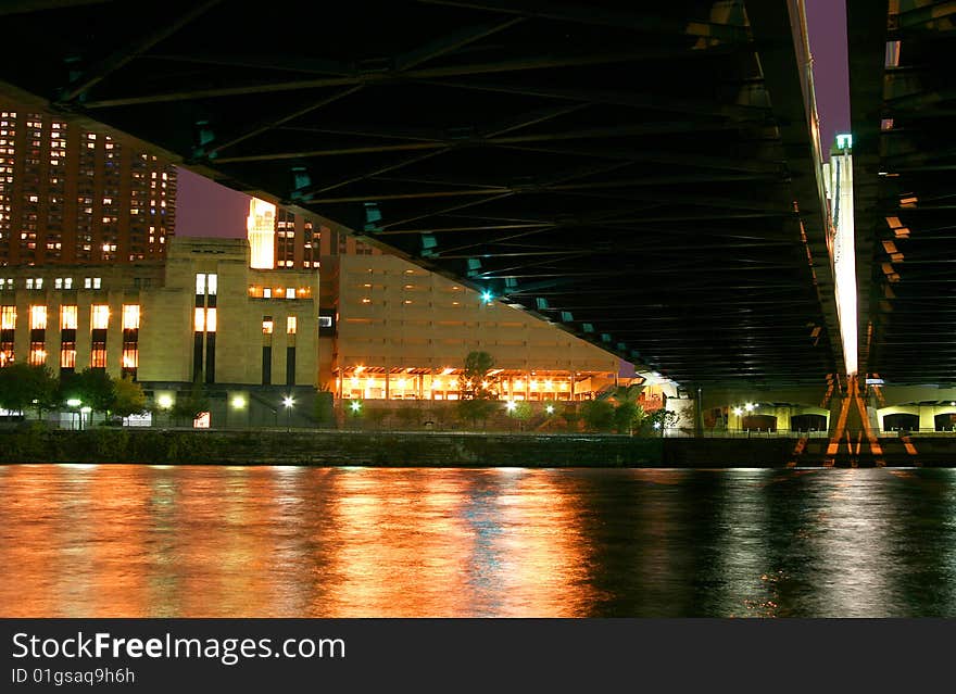 Water under a bridge