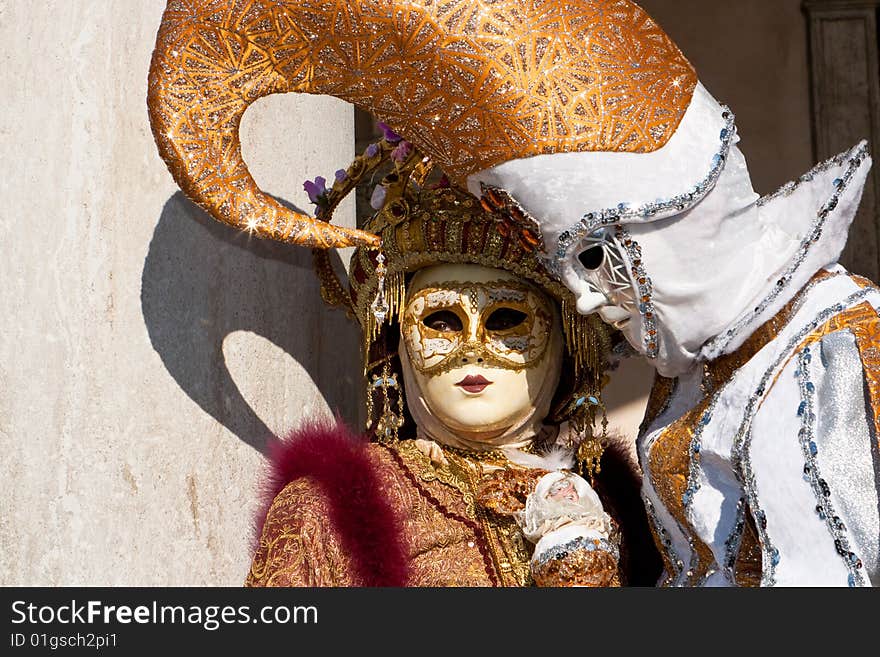 Colourful costumes at the Venice Carnival. Colourful costumes at the Venice Carnival