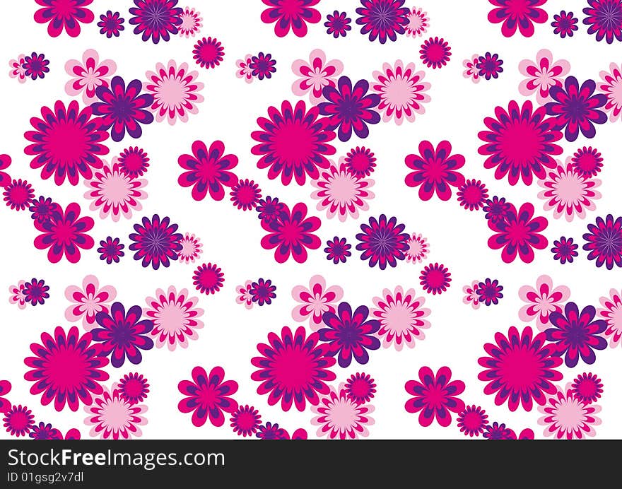 Flower seamless pattern - Vector image