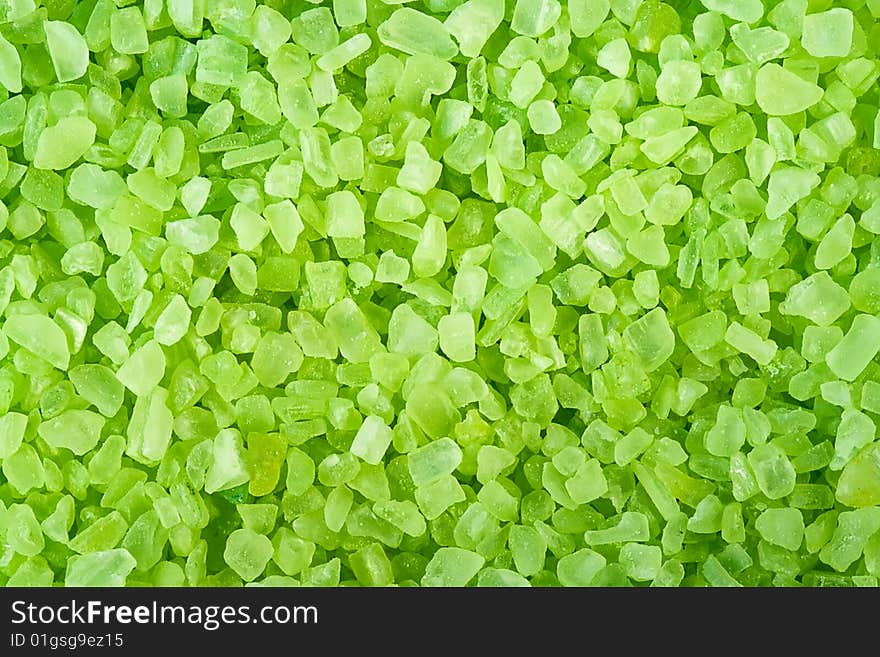 Green crystals