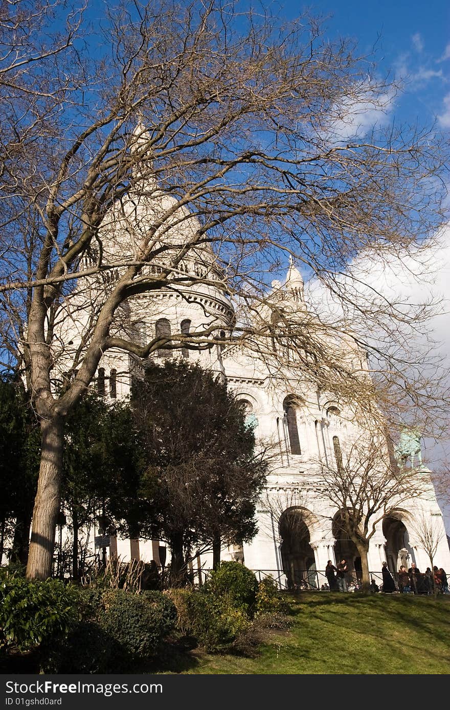 The church of sacred heart in montmartre