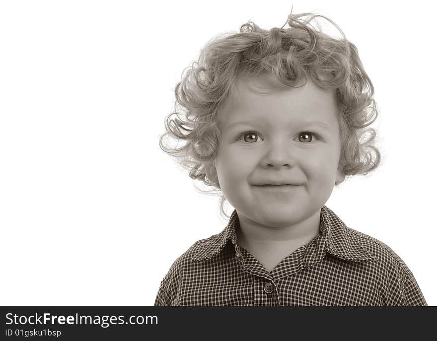 Very Cute Image of a Young Boy Isolated. Very Cute Image of a Young Boy Isolated