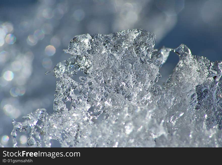 Melting of spring ice. Shallow DOF.