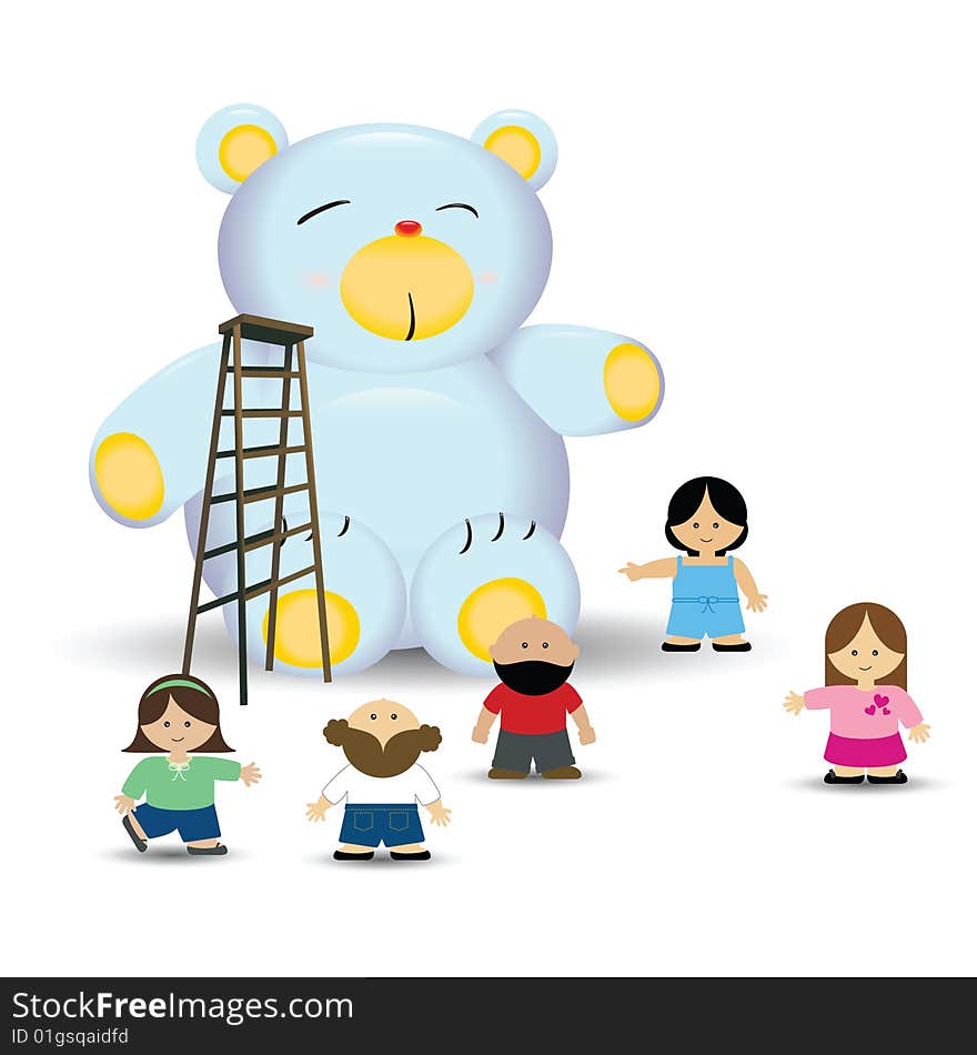 Children & Giant Bear