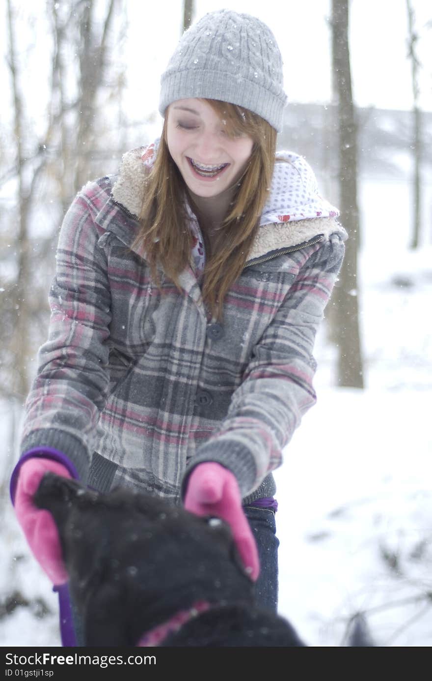 Girl With Dog 9