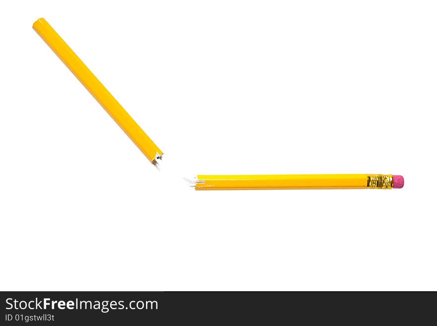 Broken yellow pencil