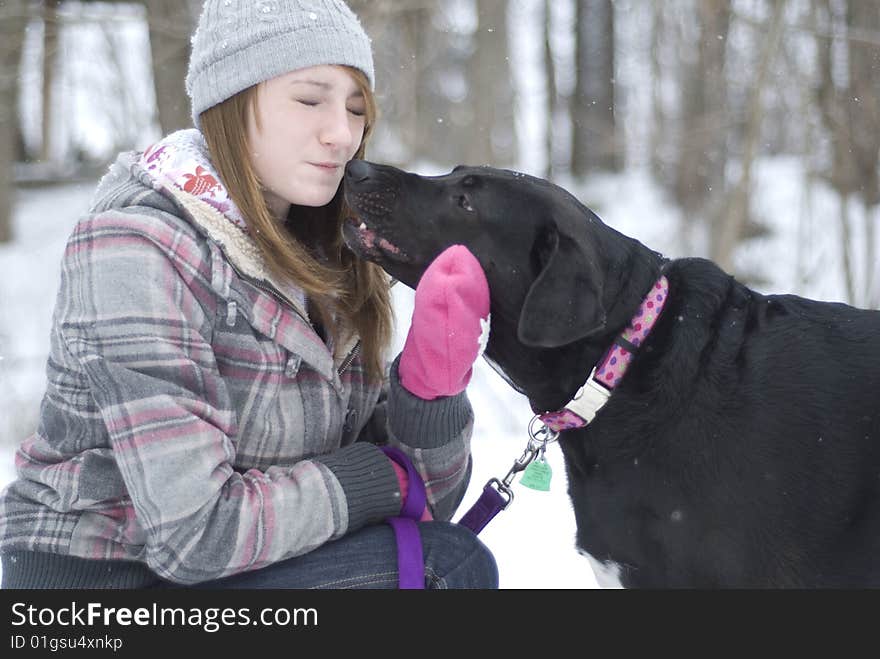 Girl With Dog 11