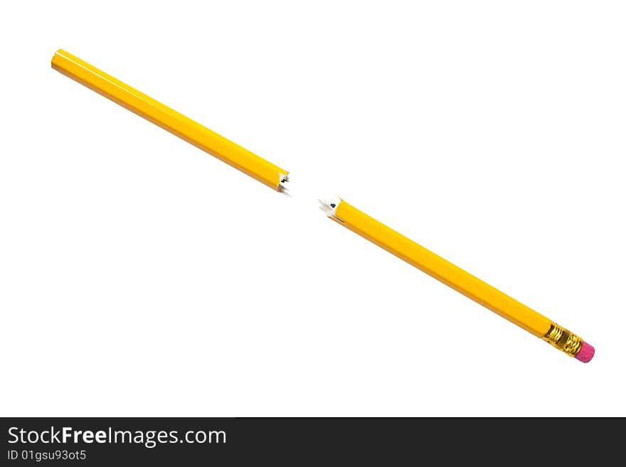 Broken yellow pencil