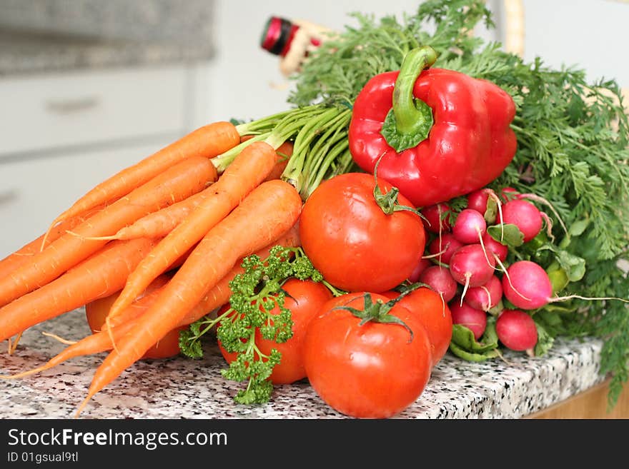 Vegetables on the table