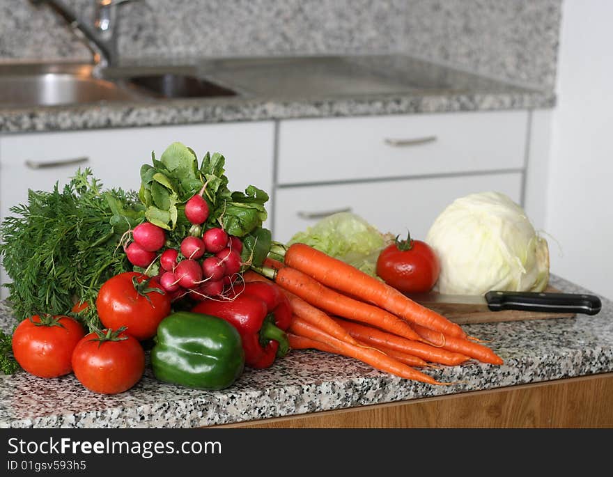 Vegetables on the table