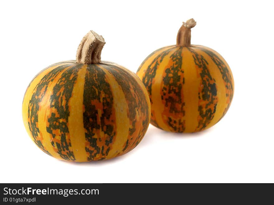 Pumpkins isolated on a white background