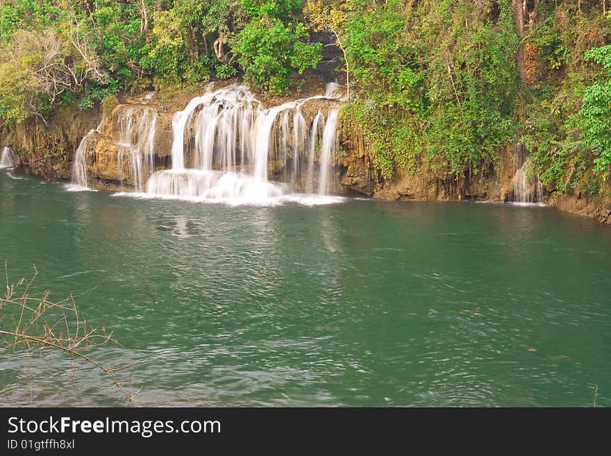 Waterfall in Erawan national park, Kanjanaburi, Thailand. Waterfall in Erawan national park, Kanjanaburi, Thailand.