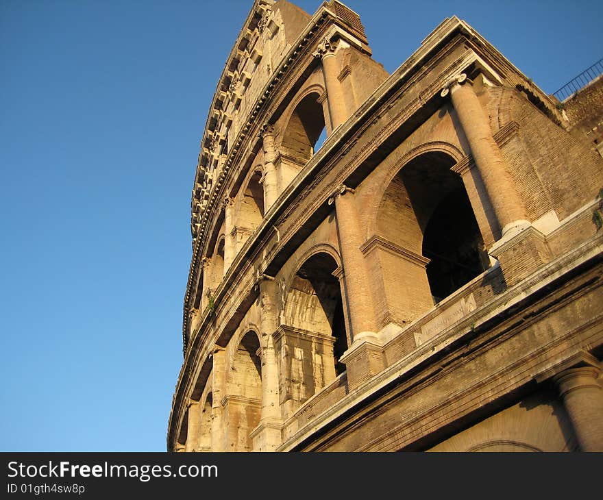 Side view of  Colosseum