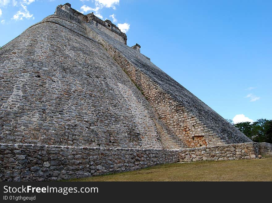 Uxmal Maya ruin in  merida yucatan mexico