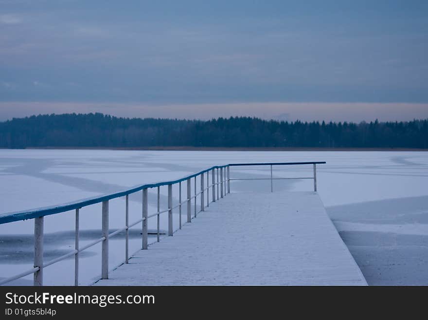 Icy lake in the north of poland. Icy lake in the north of poland