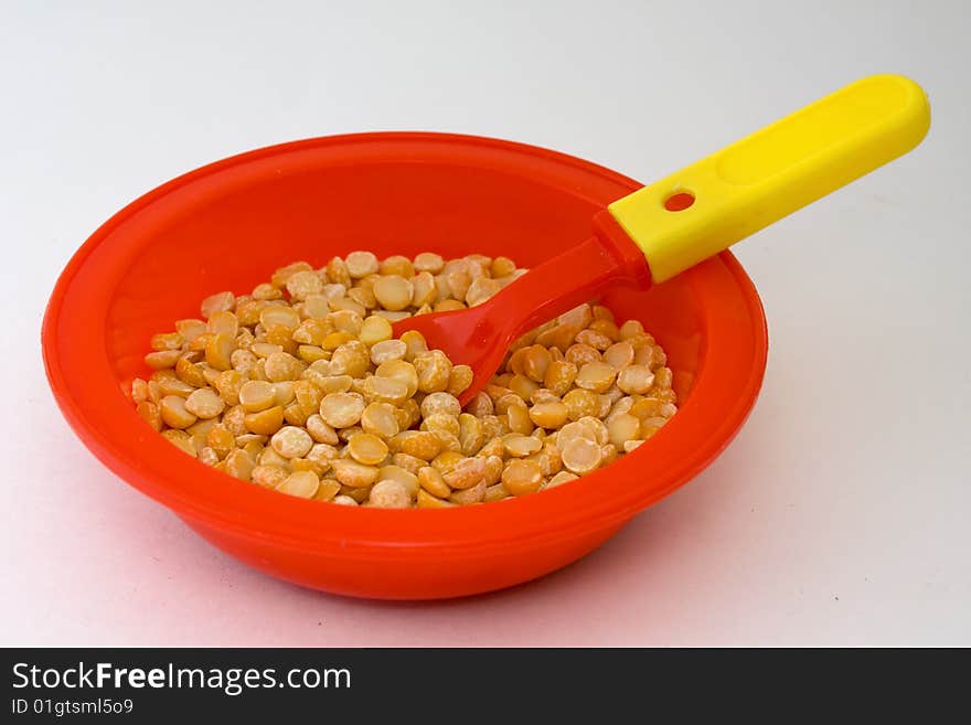 Plate With Peas