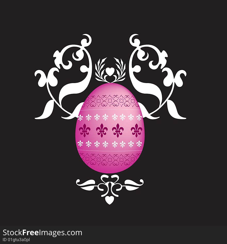 Easter egg floral image