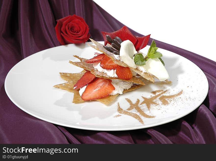 Luxurious dessert for the romantic meetings