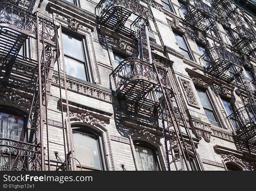 Fire Escape Stairs on City Highrise