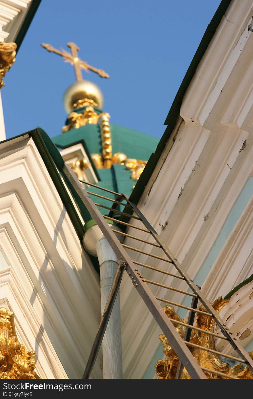 Golden cupola of orthodox church