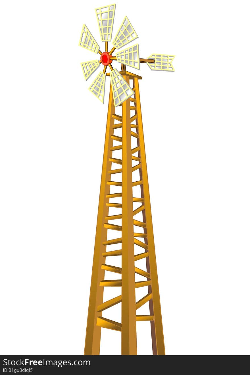 Windmill on high construction