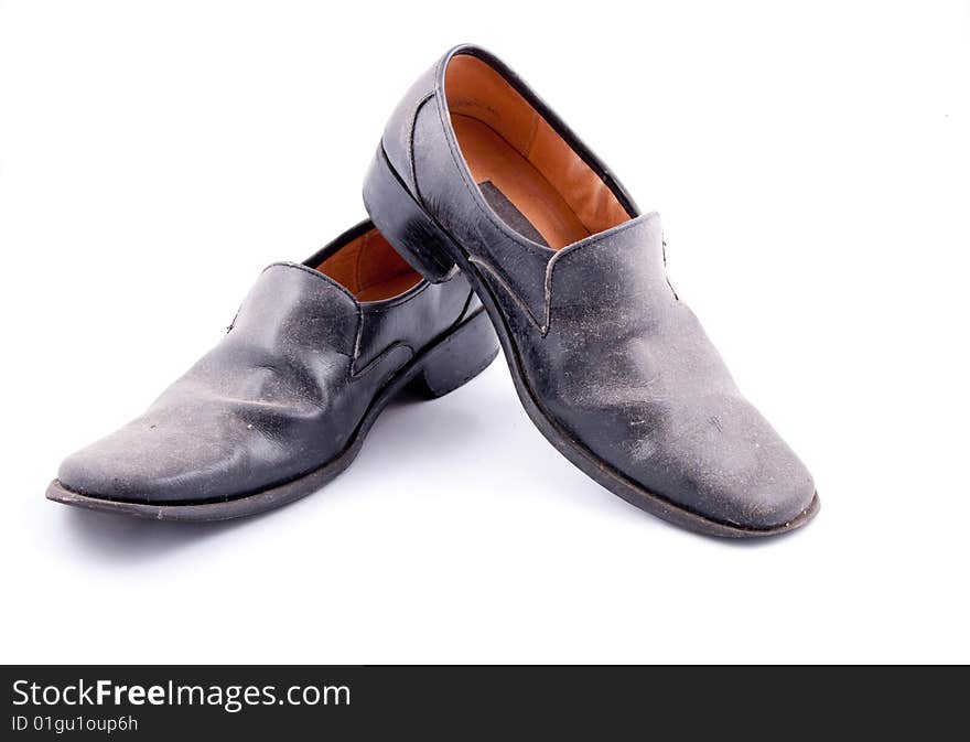 Formal black male leather shoes in pair. Formal black male leather shoes in pair