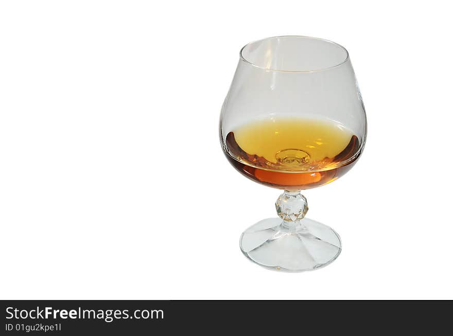 Cognac wine glass isolated over white