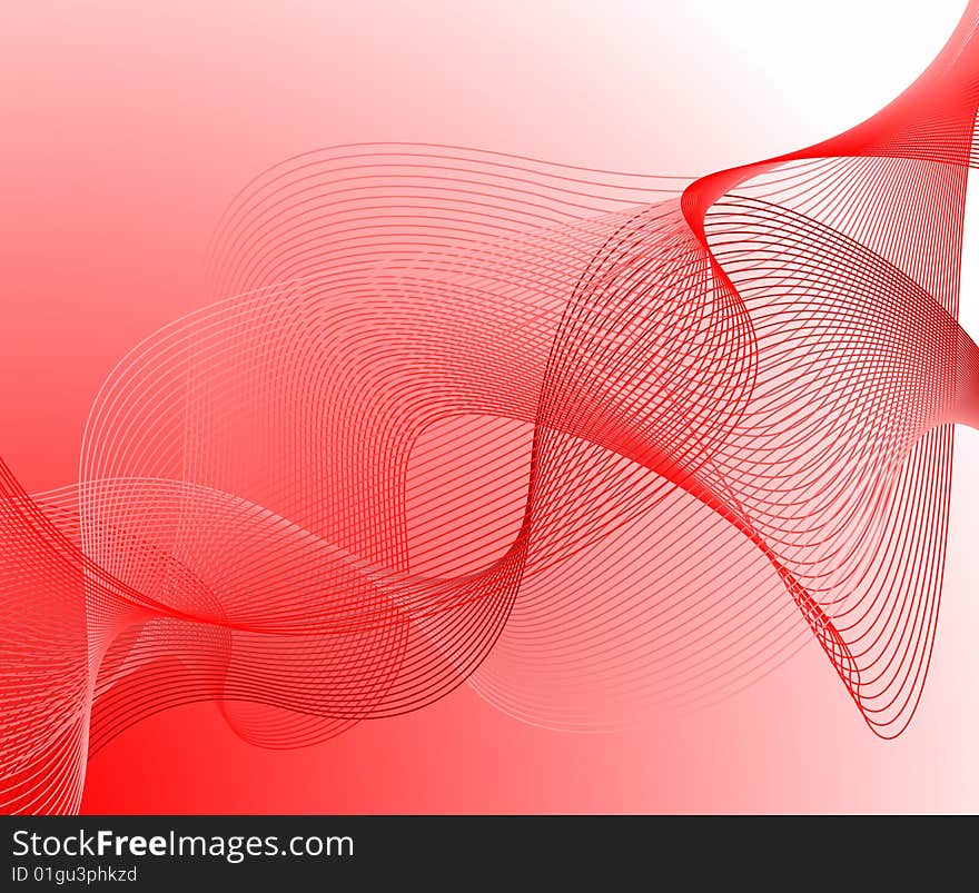 Red abstract background, vector illustration