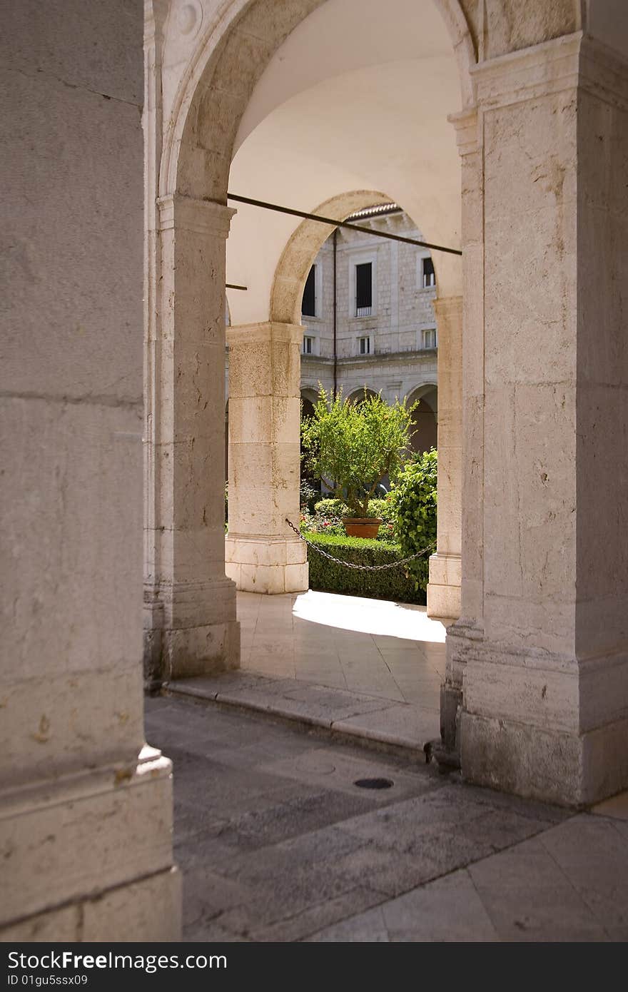 External corridor at Monte Cassino