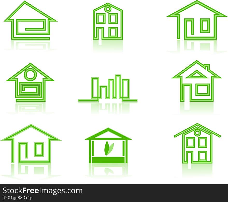 Set of vector symbols - real estate for your desing. Set of vector symbols - real estate for your desing