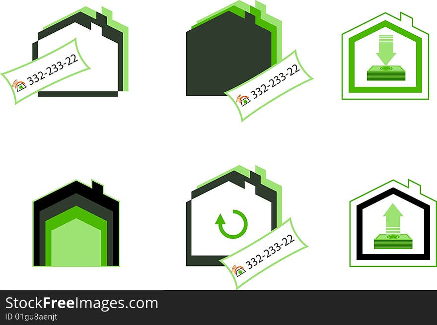 Set of vector symbols - real estate for your desing. Set of vector symbols - real estate for your desing