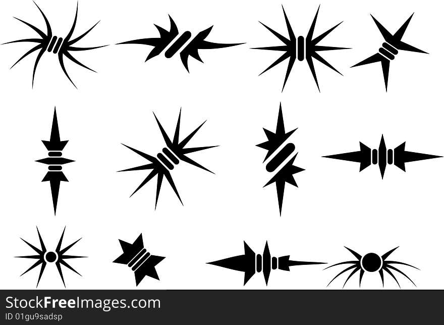 Set of vector symbols - stars