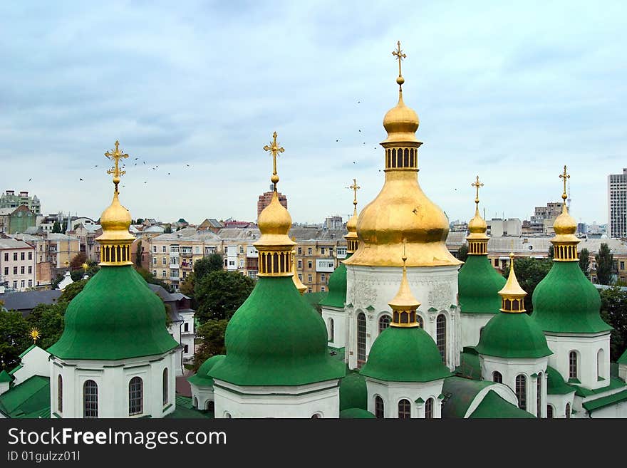 Sofia's cathedral in Kiev - view from belfry