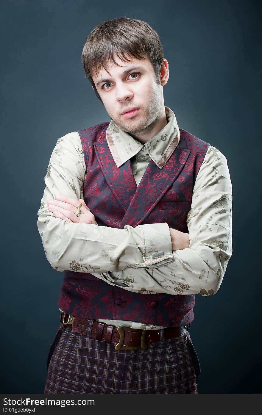 Handsome stylish man, studio shot