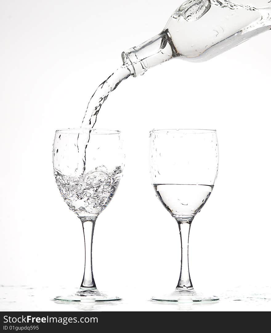 Glasses with water