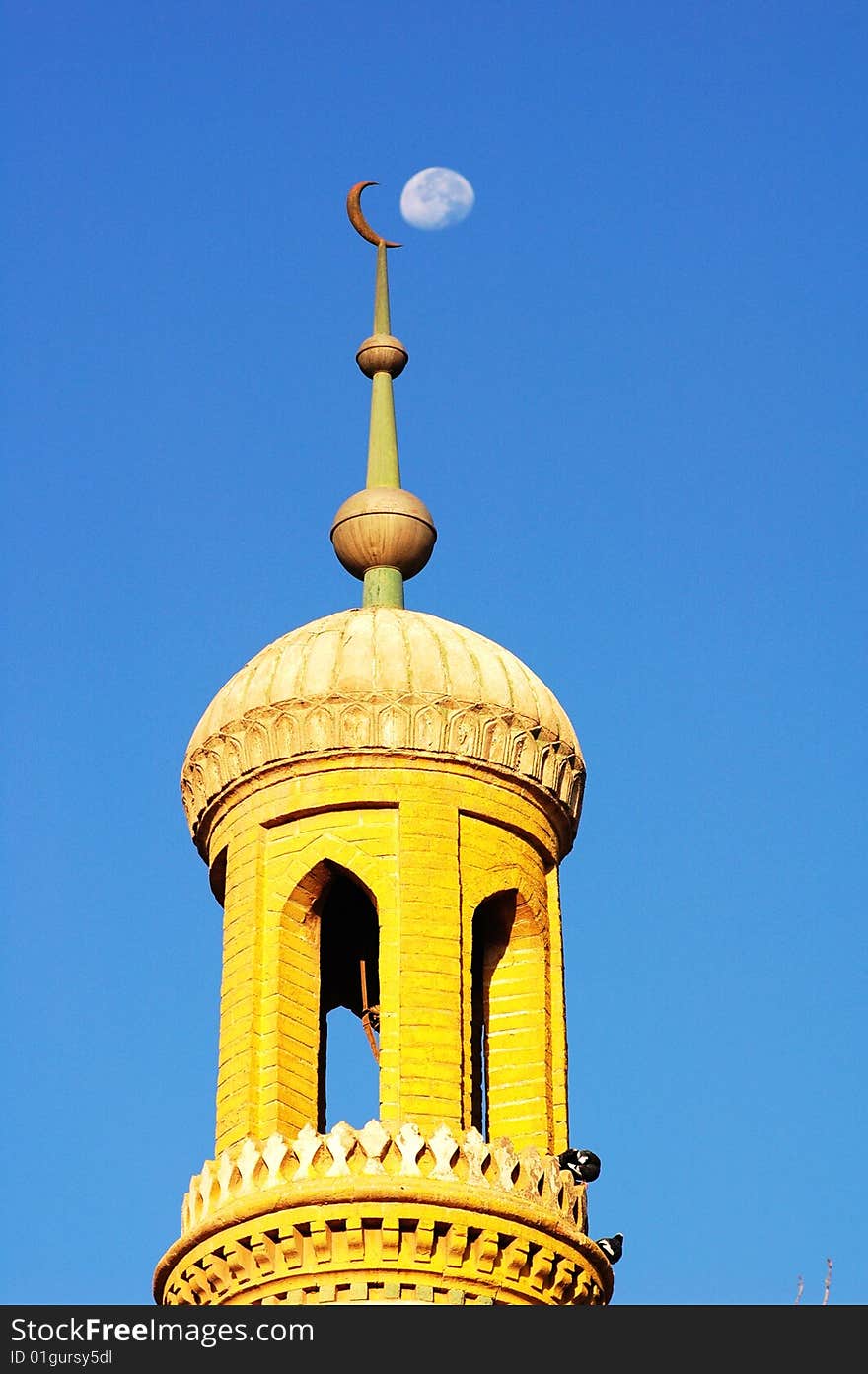 Roof of a mosque in Singkiang,China. Roof of a mosque in Singkiang,China