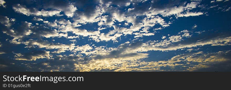 Beautiful sky and aureate clouds. Beautiful sky and aureate clouds