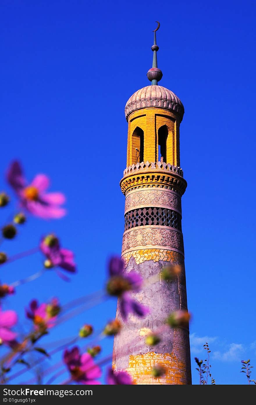 Roof of a mosque in Sinkiang,China. Roof of a mosque in Sinkiang,China