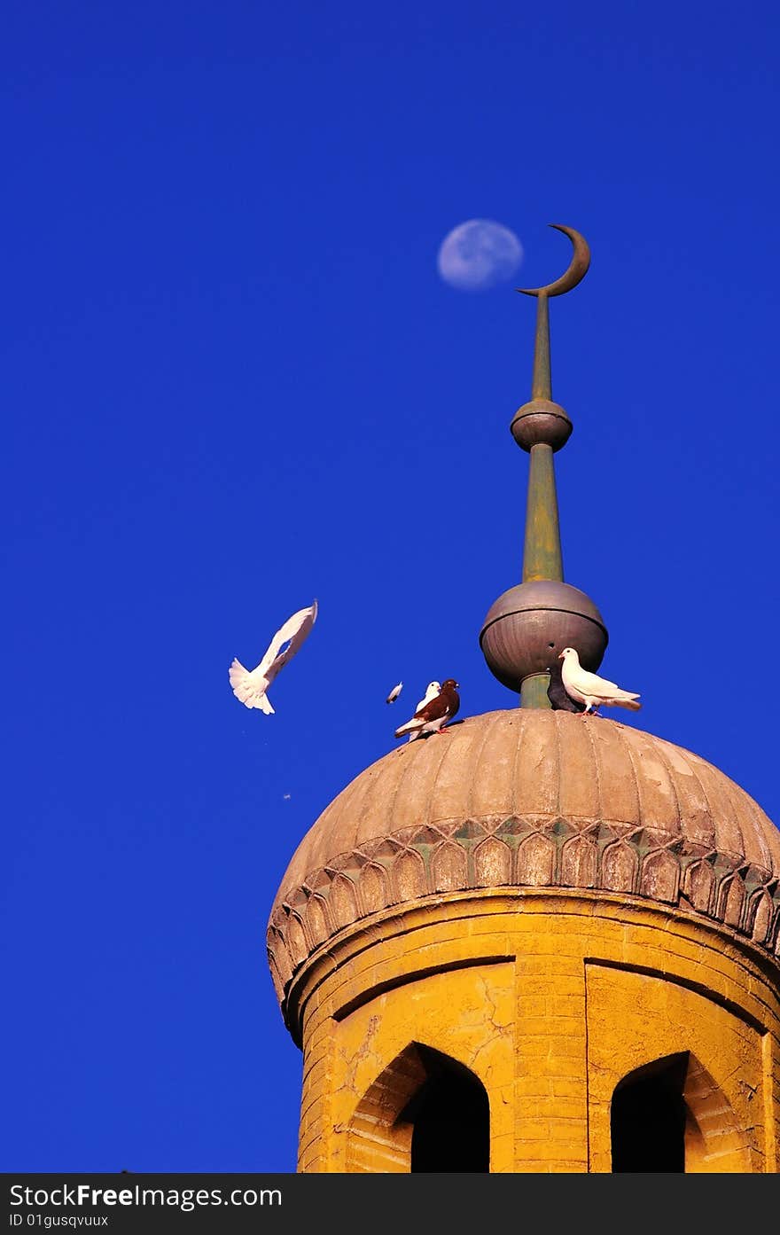 Roof of a mosque in Singkiang,China