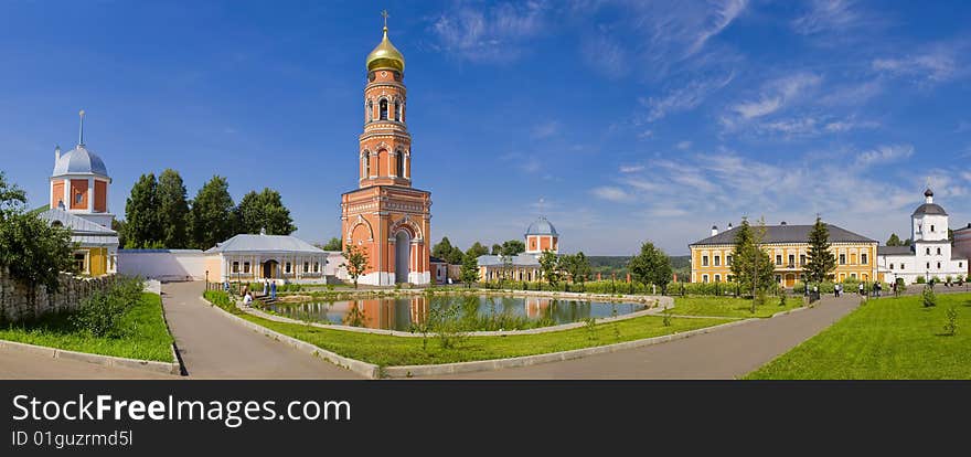 Panoramic views of the famous Russian monastery DANILOVA Deserts