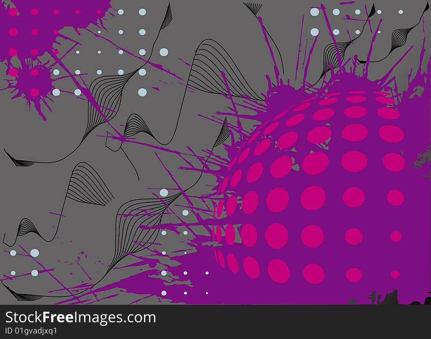 Background Halftone Blot Sphere