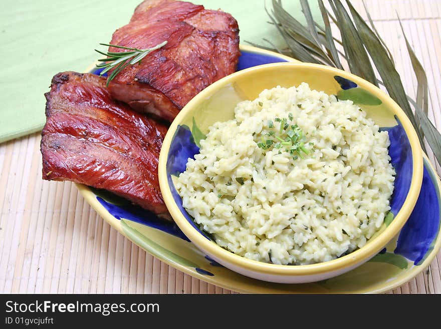 Meat and Risotto