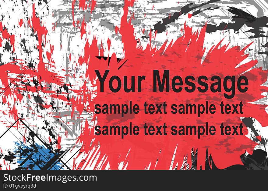 Grunge message, add your own text to vector