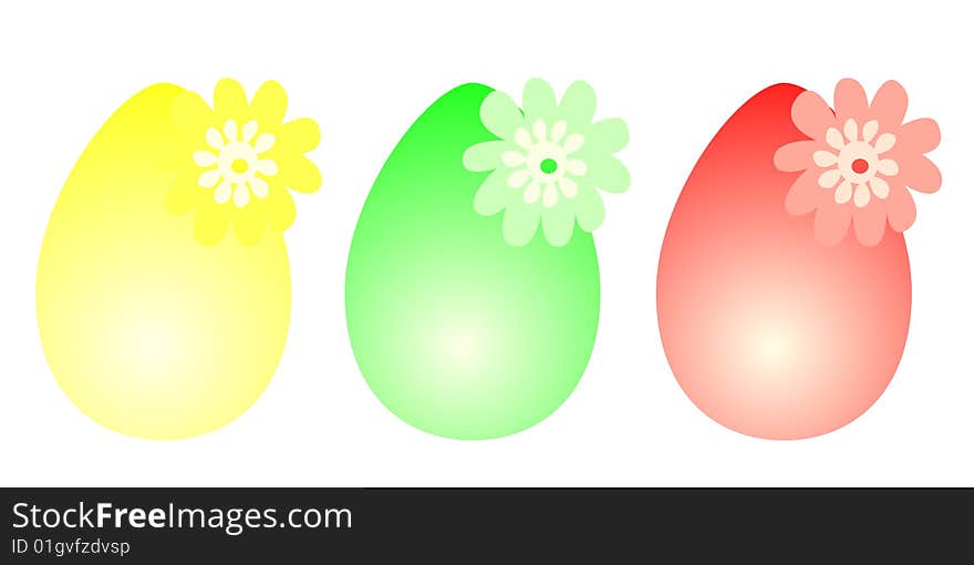 Floral easter eggs